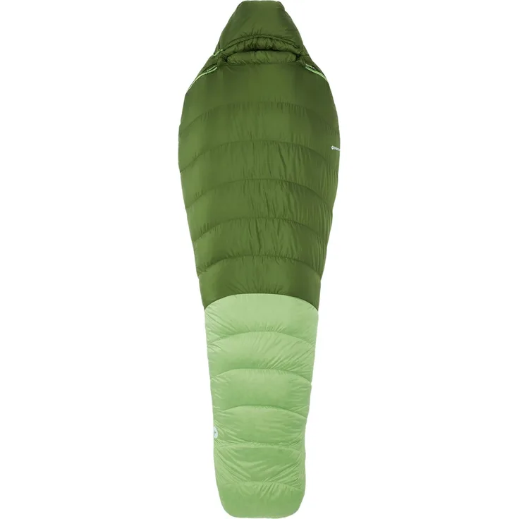 Marmot Hydrogen, Daunenschlafsack (225 cm) mit 800er Fill Power, wasserabweisend, geräumiger Fußraum, Nautilus-Kapuze, leicht (735 g)