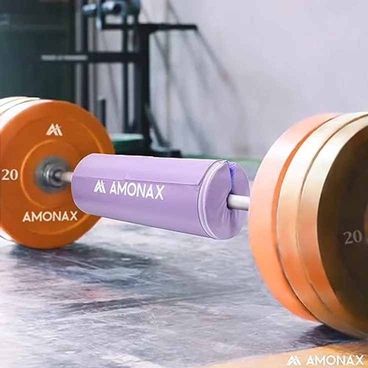 AMONAX Hip Thrust Langhantel Polster, Extra Dicke Barbell Pad, Strapazierfähiges Gym Zubehör, Fitness Polster für langhantel, langhantelpolsterung für Fitness Zubehör Damen und Herren (Lila) – Bild 4
