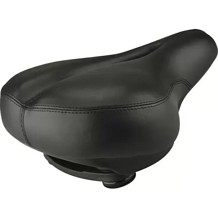 Fischer Fahrradsattel, speziell für Touren-Räder, ergonomische Polsterung zur Druckentlastung, elastomere Rückfederung – Bild 1