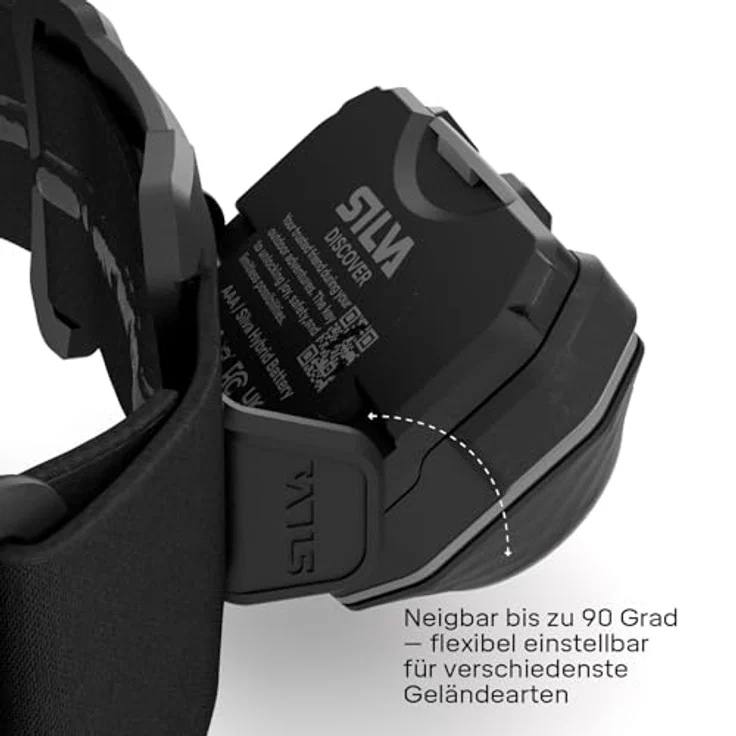 Silva Discover Hybrid, LED Stirnlampe 500 Lumen mit Rotlicht, wasserbeständig, 3 Helligkeitsstufen, wiederaufladbar über USB-C, Weiß, Orange & Rot – Bild 5