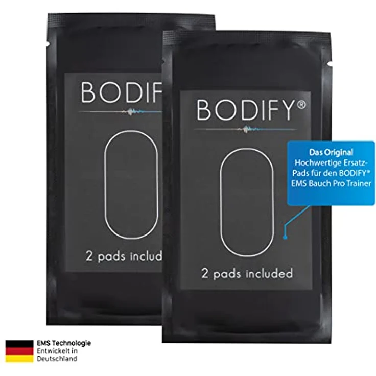 Bodify Original Ersatz-Pads 2er-Set (Ohne Controller) für EMS Bauchtrainer Pro - Bauchmuskeltrainer für Männer und Frauen - Preisvergleich – Bild 2