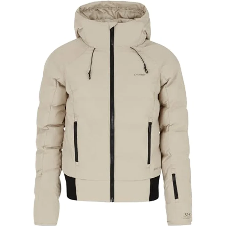 PROTEST PRTALYSUMI Skijacke, beige, Kapuze, Damen, Größe 40 – Bild 1