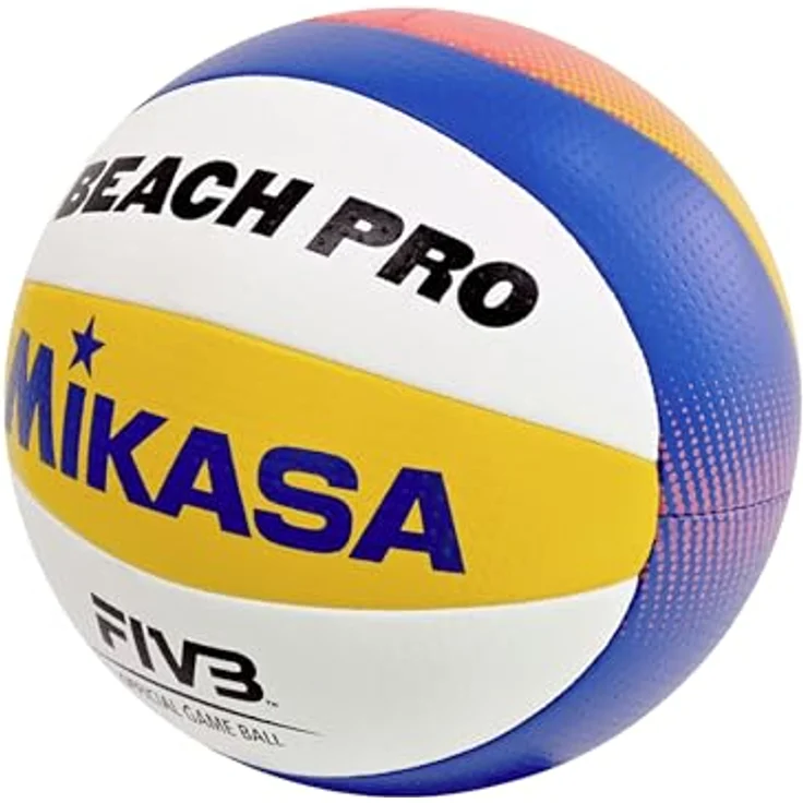 Mikasa Beach Pro BV550C, Volleyball mit Dimple-Technologie und umweltfreundlichem Material, Tricolor-Kombination, FIVB Official Game Ball – Bild 5