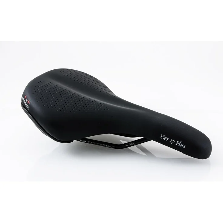 P&P Procycling, Velosattel Pier 17 Plus 517P, bequemer Fahrradsattel, schwarz, 280x165mm, 395g