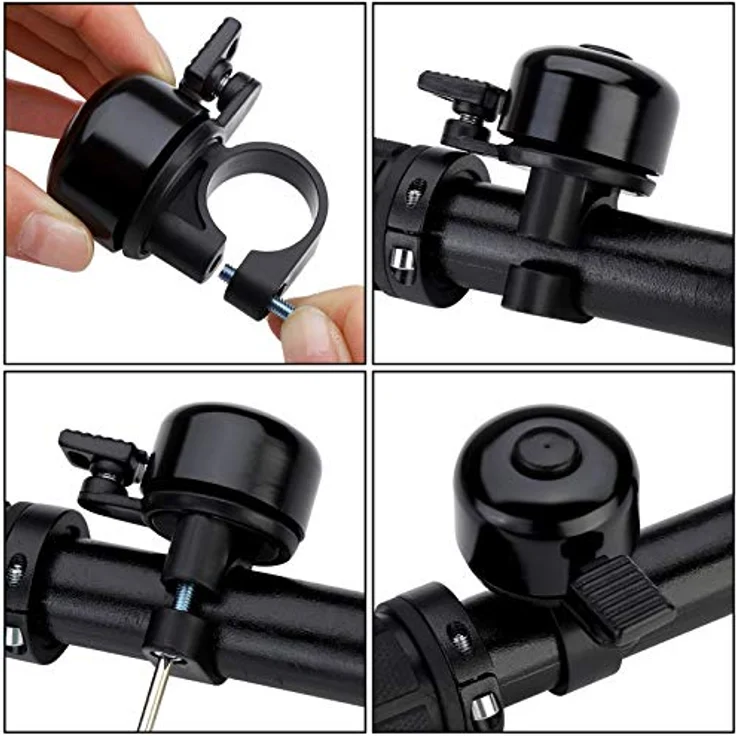 Paliston Mini Fahrradklingel, 120 dB Lautstärke, für Erwachsene und Kinder, Schwarz & Pink – Bild 4