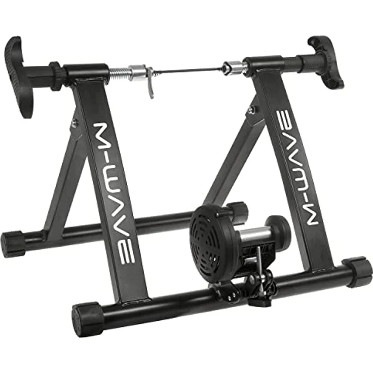 M-Wave Yoke 'N 'Roll 60 Rollentrainer, für 26-29" Fahrräder, einstellbare Magnetbremse, bis zu 120 kg belastbar, leises Laufgeräusch, Schwarz – Bild 1