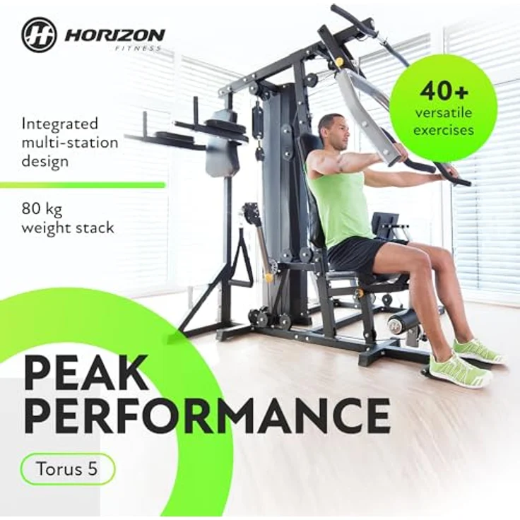 Horizon Fitness Multi-Station Torus 5", Kraftstation mit bequemen Sitzpolstern – Bild 2