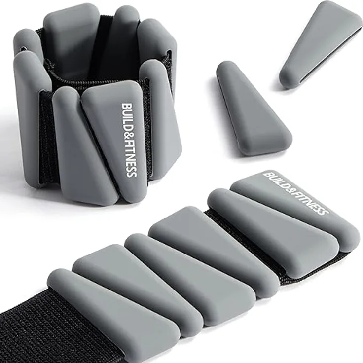 Handgelenk & Knöchel Gewichte Verstellbare Bänder für Frauen und Männer Workouts 2er Set je 0,5kg Perfekt für Laufen, Joggen, Walking, Yoga, Tanz, Pilates, Cardio, Aerobic, Krafttraining