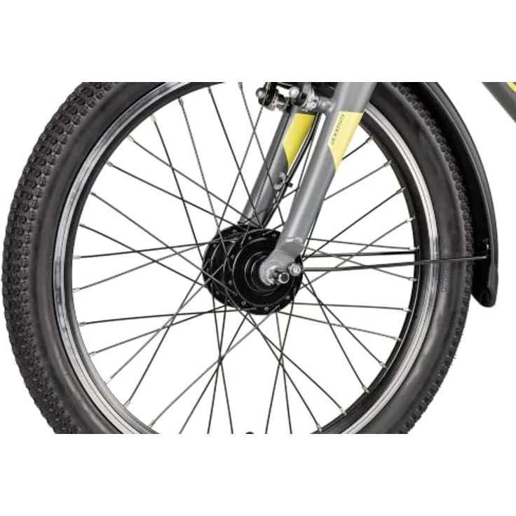Axess Kinderfahrrad Stipe 20 Street, 7-Gang Kettenschaltung mit Shimano Tourney RD-TY202, V-Brake, Straßenausstattung schwarz/grau – Bild 5