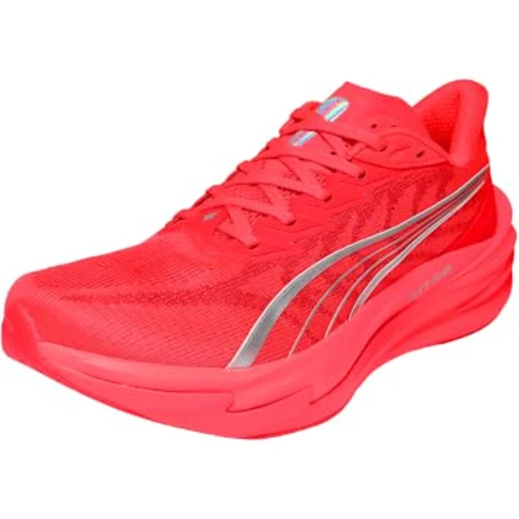 PUMA Deviate Nitro 4, Unisex Laufschuhe mit NITROFOAM Dämpfung, farbe Ultra Red-PUMA Silver, Gewicht 250 g – Bild 3