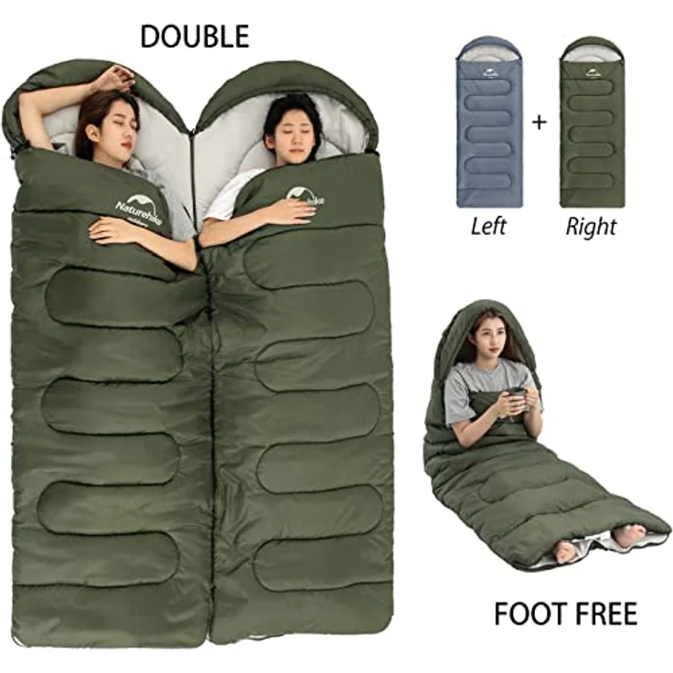 Naturehike, Schlafsack, leichtgewichtig und kompakt, ideal für Outdoor-Aktivitäten, grün – Bild 4