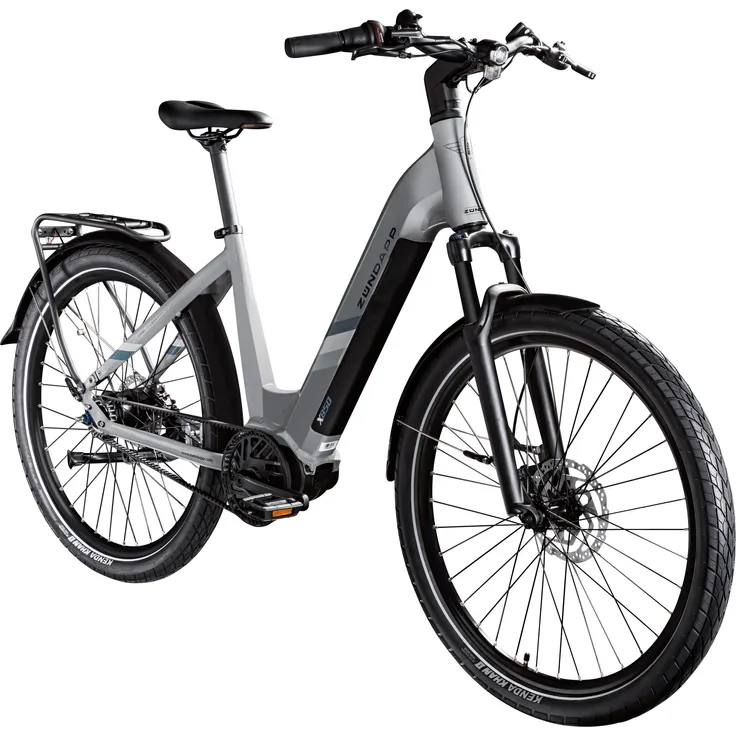 Zündapp X850 Trekking E-Bike, 28 Zoll Pedelec mit 250W Motor, 550Wh Akku, 7-Gang Schaltung, grau