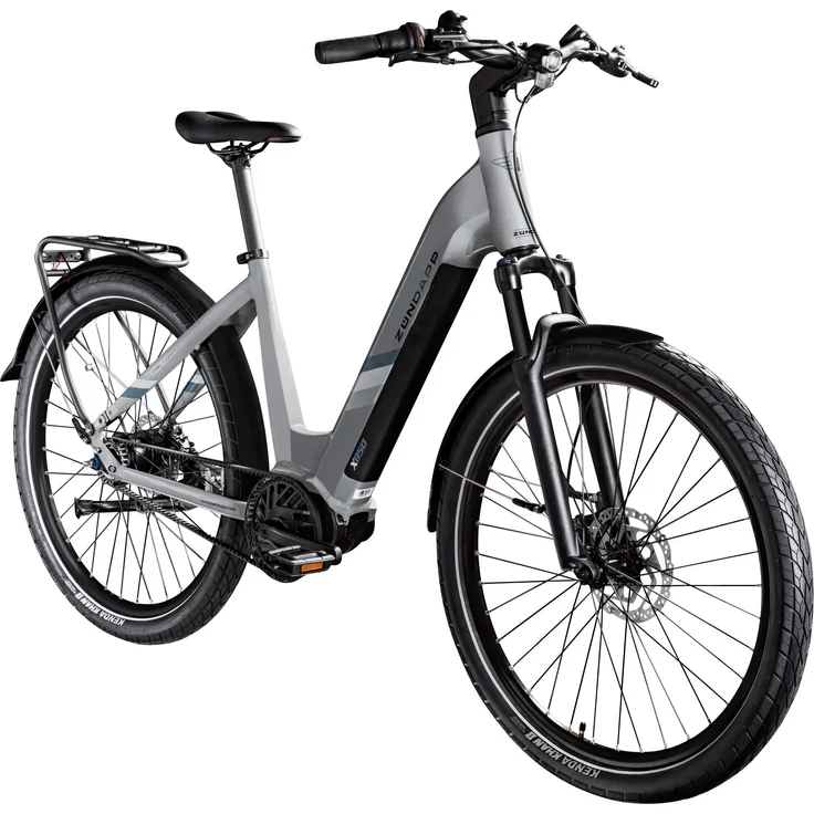 Zündapp X850 Trekking E-Bike, 28 Zoll Pedelec mit 250W Motor, 550Wh Akku, 7-Gang Schaltung, grau