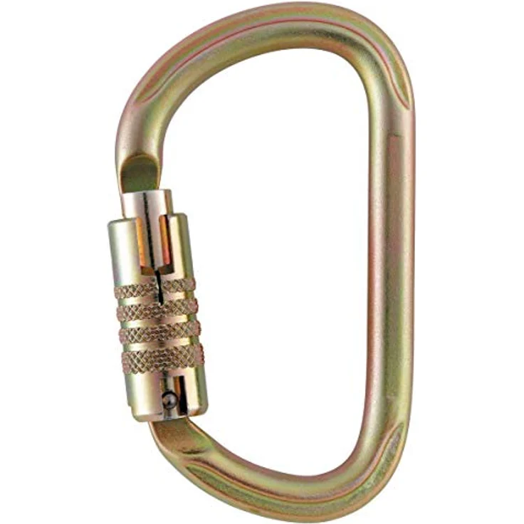 Petzl M73 TL Vulcan, hochfester Stahl-Karabiner mit automatischer Dreifachverriegelung, Gold – Bild 5
