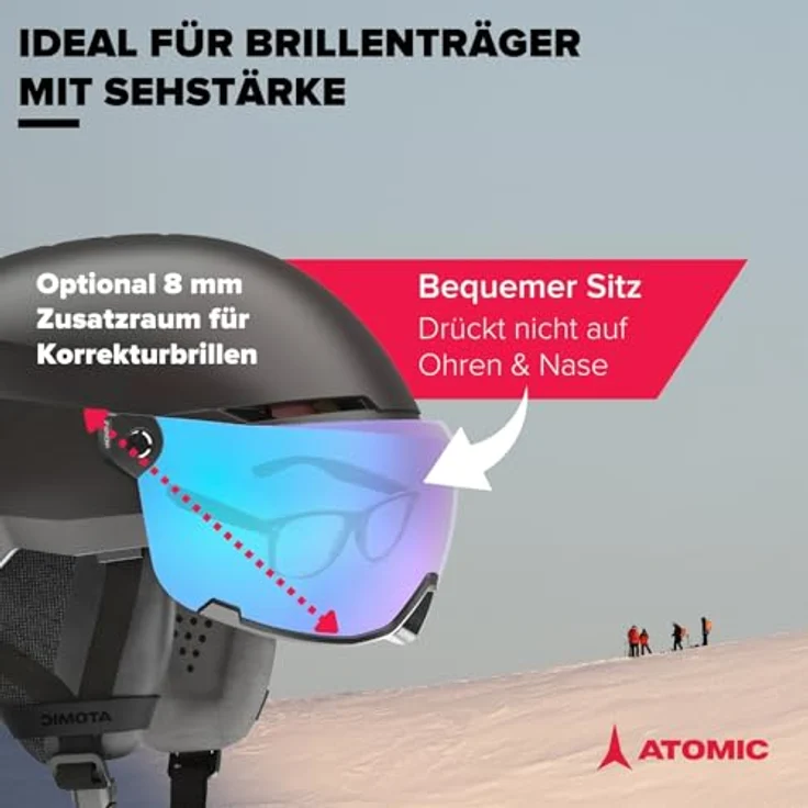 ATOMIC SAVOR VISOR STEREO Skihelm mit Visier, Schwarz, Größe L, maximale Stoßdämpfung, Active Aircon Belüftungssystem, 9-Schichten-Verspiegelung für klare Sicht – Bild 3