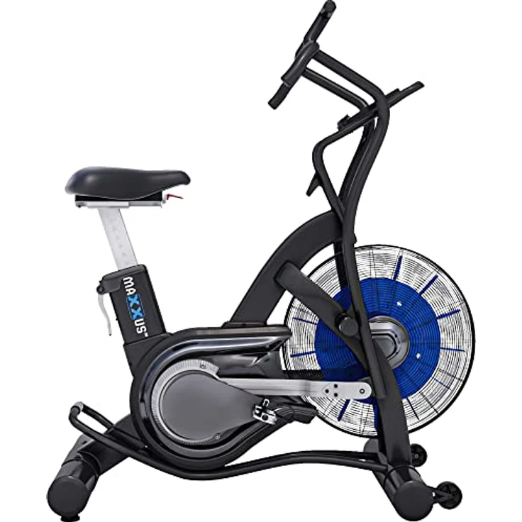 MAXXUS Air Bike 90 Pro - Luftwiderstand, Sitz & Griff verstellbar, 160 kg, LCD Display - Ergometer für Zuhause in Schwarz – Bild 2