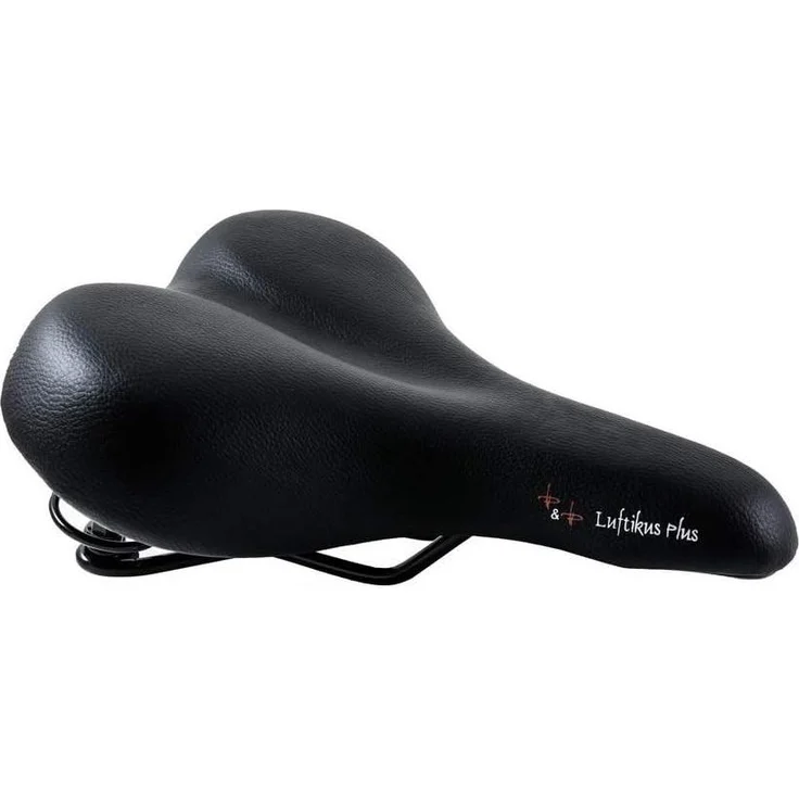 P&P Procycling Luftikus Plus 608P, Ergonomischer Fahrradsattel für hohen Komfort, schwarz