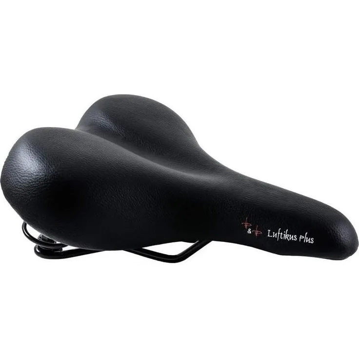 P&P Procycling Luftikus Plus 608P, Ergonomischer Fahrradsattel für hohen Komfort, schwarz