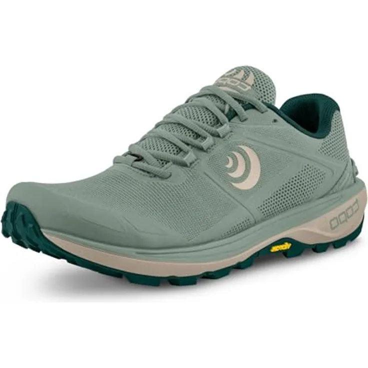 Topo Athletic Terraventure 4 Breite, Trailrunning-Schuhe mit Vibram® Megagrip-Sohle, Grün, EU 38 1/2 für Frauen