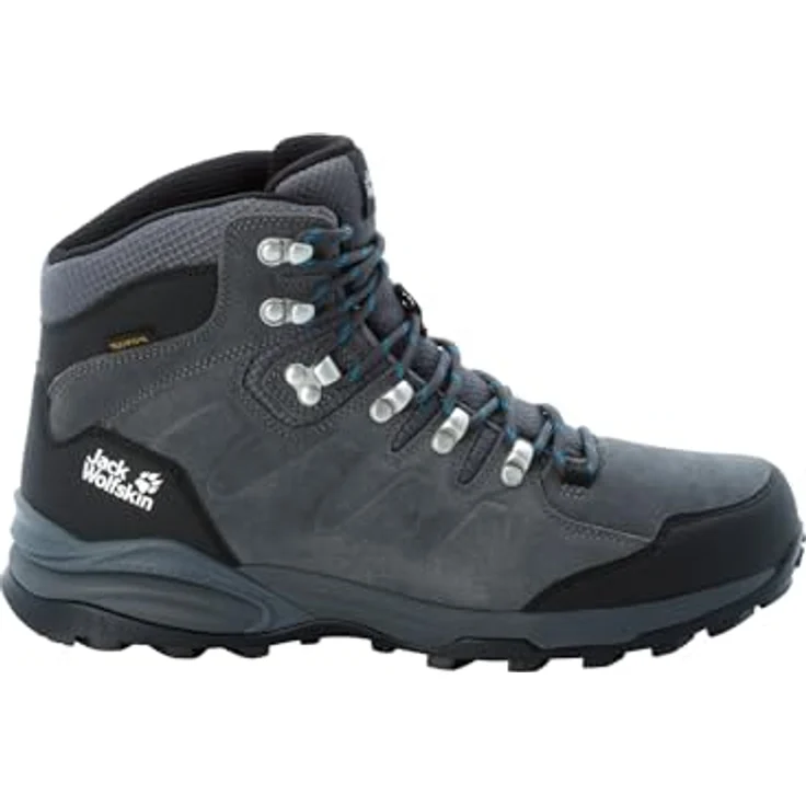 Jack Wolfskin Refugio Texapore Mid M, Herren Wanderschuhe, wasserdicht, Veloursleder, grau – Bild 1