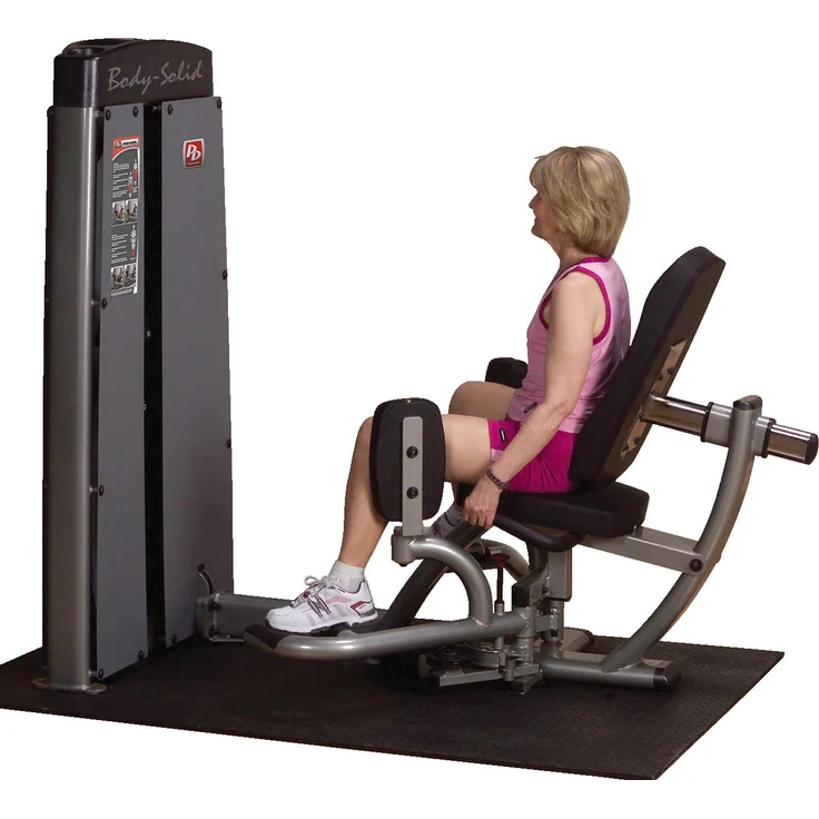 Body-Solid Pro Dual Ab-/Adduktoren-Maschine, Gewichtsblock 95 kg, biomechanisch korrekte Ausführung mit ergonomischen Polstern