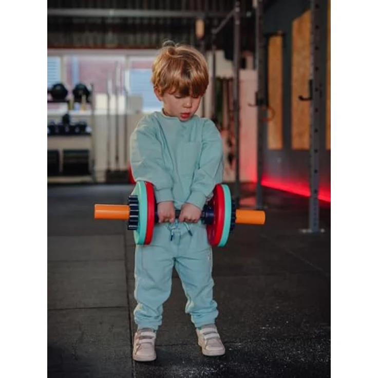 prfrm. Fit Kidz Dumbell & Bumper Plate Set - Kinder-Kurzhantel in bunten Farben für aktiven Spielspaß und Fitness – Bild 5