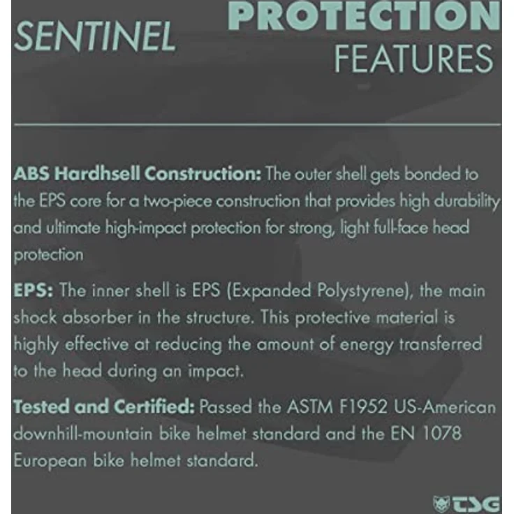 TSG Sentinel, Velohelm für Downhill und Dirt-Mountainbiking, 56 - 57 cm, mit verstellbarem Visier und 12 Belüftungsöffnungen – Bild 4