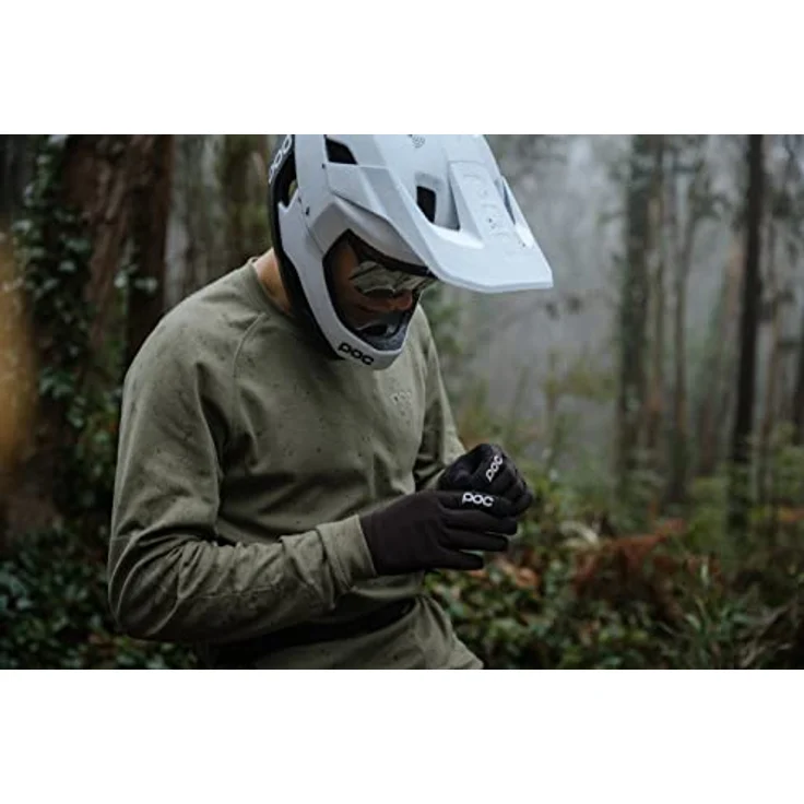 POC Axion Race MIPS, Fahrradhelm mit optimaler Belüftung und Breakaway-Helmschirm, Hydrogen White/Uranium Black Matt, Größe 48-52 – Bild 5