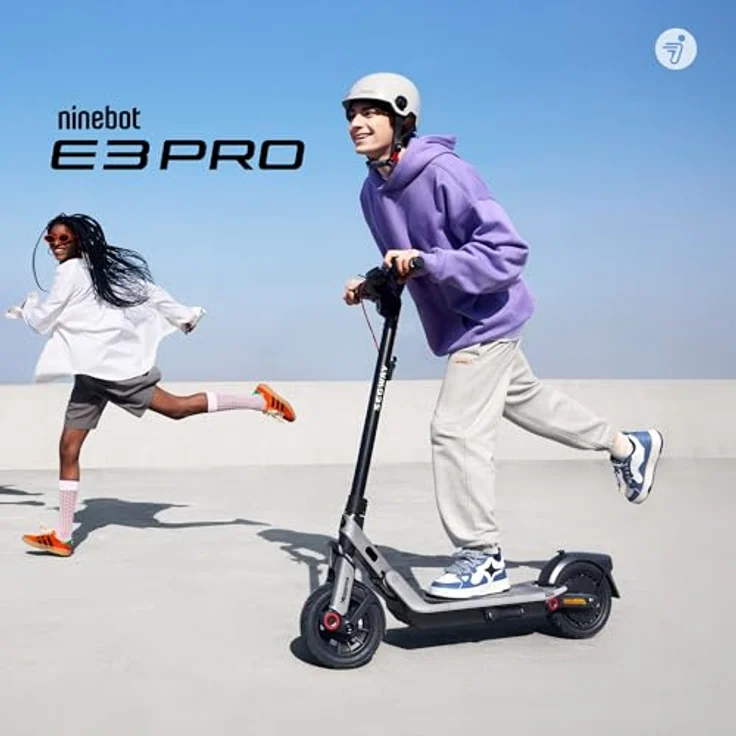 Segway-Ninebot E3 Pro D, E-Scooter für Pendler mit 55km Reichweite, faltbar, 17,9kg, Federung vorne & hinten, 10-Zoll Reifen, IPX5, Straßenzulassung – Bild 2