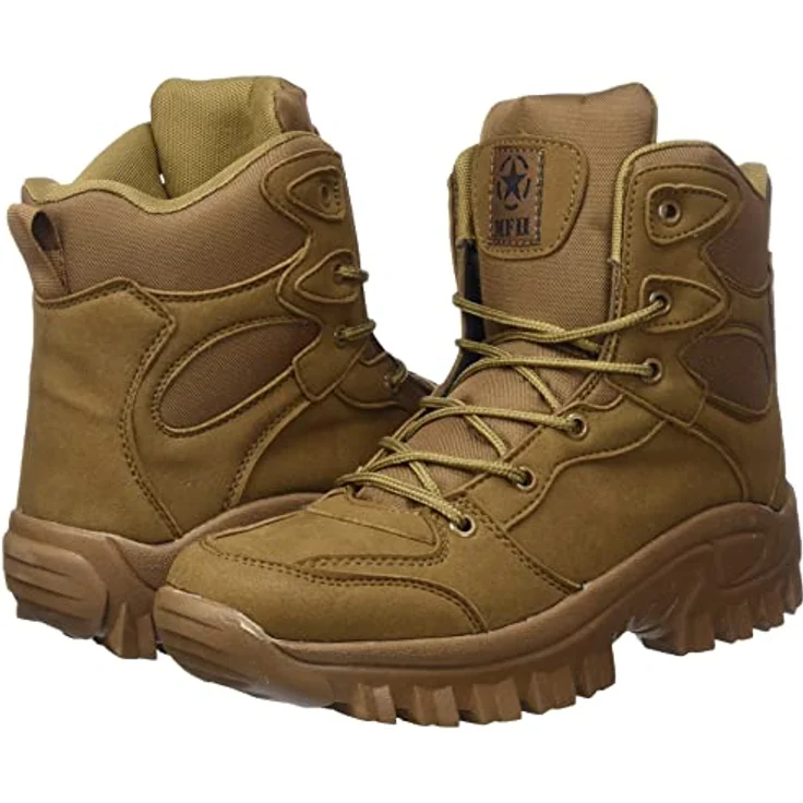 MFH Commando Stiefel, knöchelhoch, leicht, gepolsterter Schaft, coyote tan – Bild 7