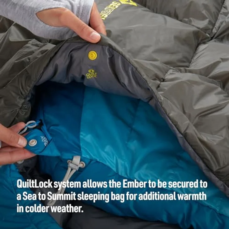 Sea To Summit Ember 7°C Down Quilt, leichter Schlafsack mit 850 cuin Bauschkraft, wasserabweisend, koppelbar, 198 cm – Bild 3