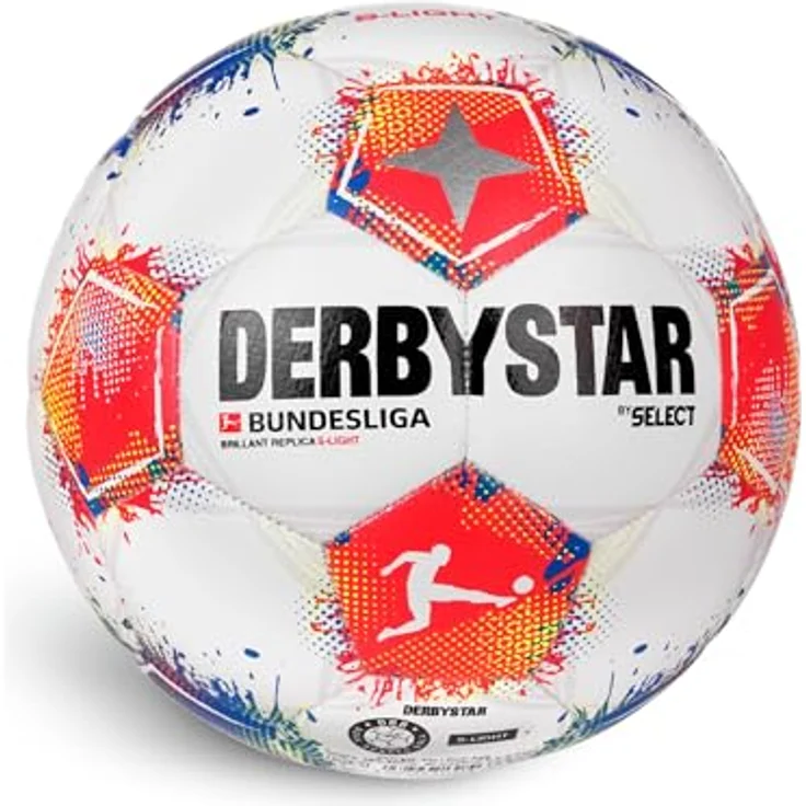 Derbystar Kinder Fussball Bundesliga Brillant Replica S-Light v25 25/26, PU Jugend-Freizeitball mit Diamantstruktur, Dual Bonded – Bild 3