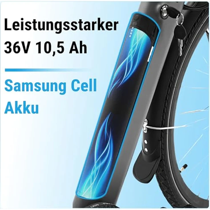 AsVIVA E-Bike BC1-C, 28 Zoll Pedelec mit 250W Bafang Heckmotor, 10,5Ah Akku, 7-Gang Kettenschaltung, hydraulischen Scheibenbremsen und USB-Ladefunktion – Bild 4