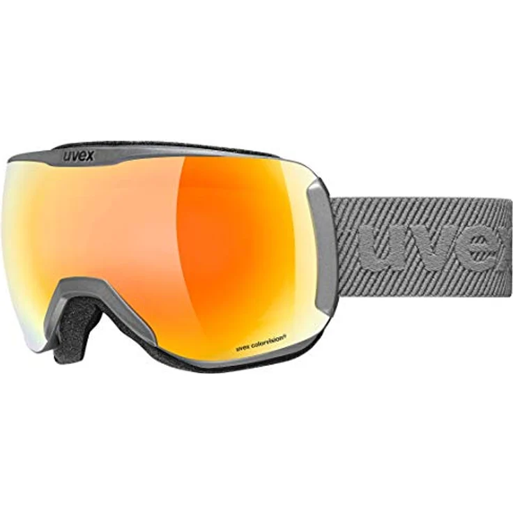 Uvex downhill 2100 CV - Skibrille für Damen und Herren - kontraststeigernd - verzerrungs- & beschlagfrei - rhino/orange-orange - one size – Bild 1