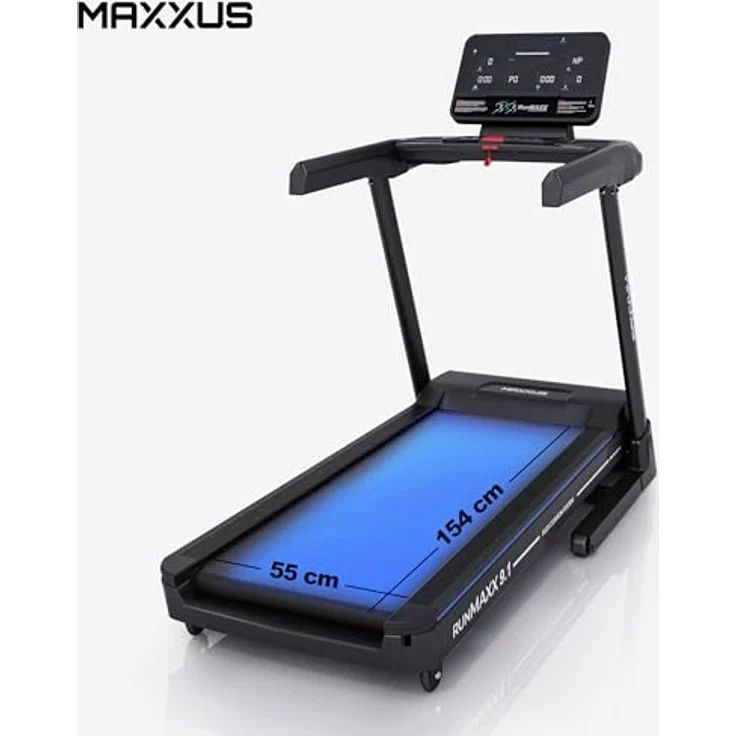 MAXXUS Laufband RunMaxx 9.1 - Klappbar, Elektrisch, 20 km/h, 36 Programme, 16 Steigung, 7,5 PS, mit LCD Display, Bluetooth, App Steuerung, Schwarz - Treadmill, Fitnessgerät für Zuhause, Heimtrainer - Preisvergleich – Bild 4