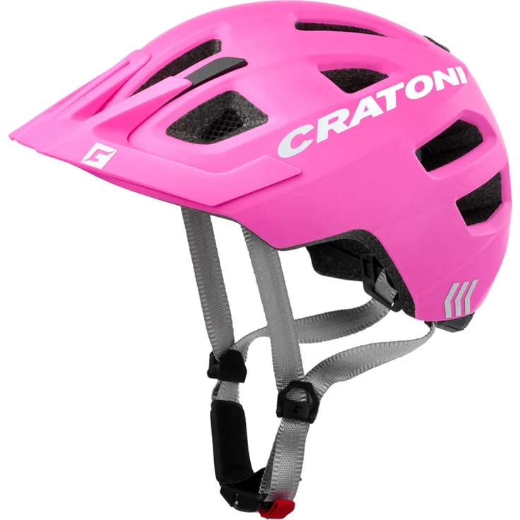 Cratoni Maxster Pro Kid, Kinderhelm in pink matt mit 14 Ventilationsöffnungen und integriertem Rücklicht, Größe XS/S (46-51 cm) – Bild 1