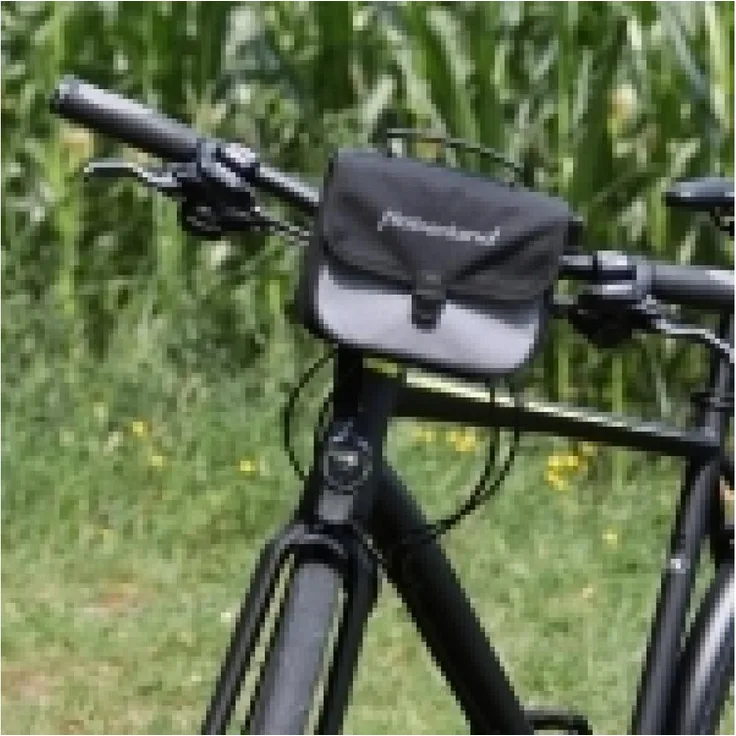 Haberland Lenkertasche 2l Einsteiger, spritzwassergeschützt, schwarz/silber mit Reflex-Details