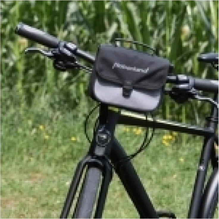 Haberland Lenkertasche 2l Einsteiger, spritzwassergeschützt, schwarz/silber mit Reflex-Details