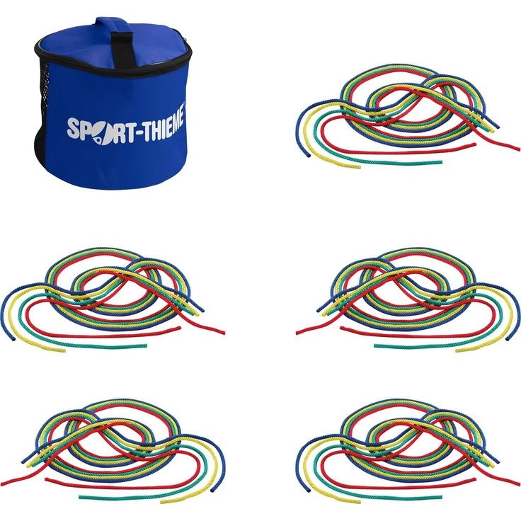 Sport-Thieme Springseil, 300 cm, für Fitnesstraining und Schulsport, blau/grün/rot/gelb