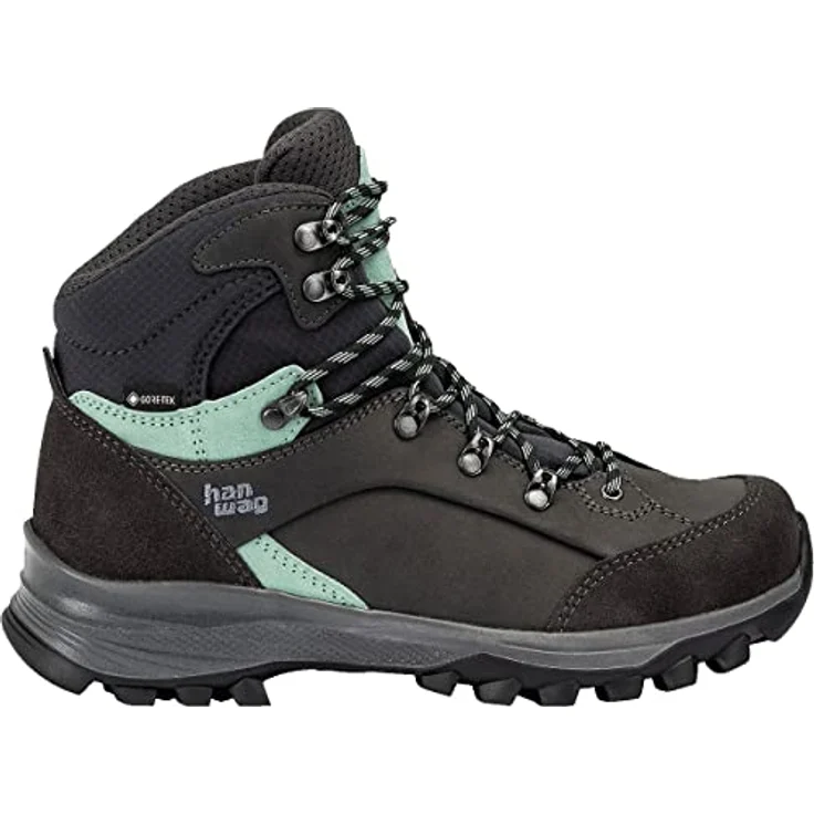 Hanwag Alta Bunion II Lady GTX, Wanderschuhe mit GORE-TEX Futter, Bunion Leisten, Asphalt/Mint, Gr. 37 – Bild 1