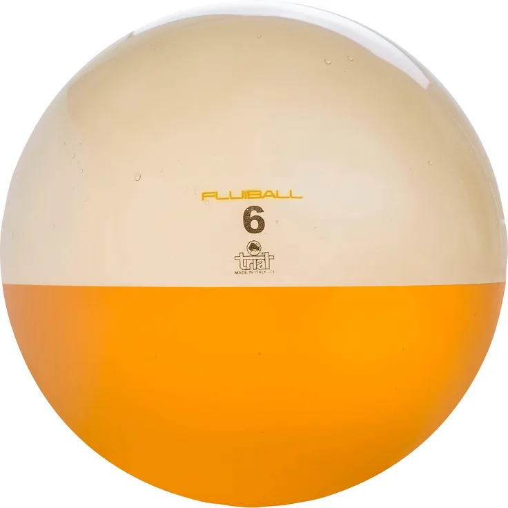 Trial Fluiball, Medizinball, 6 kg, orange, aus robustem Silikon mit Flüssigkeitsfüllung, Durchmesser 270 mm