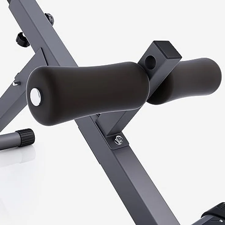 GYRONETICS® Hyperextension Rückentrainer - Klappbar, Höhenverstellbar, bis 120 kg, mit Gepolsterter Beinfixierung, Schwarz - Bauchtrainer, Römischer Stuhl, Rückenstrecker – Bild 3