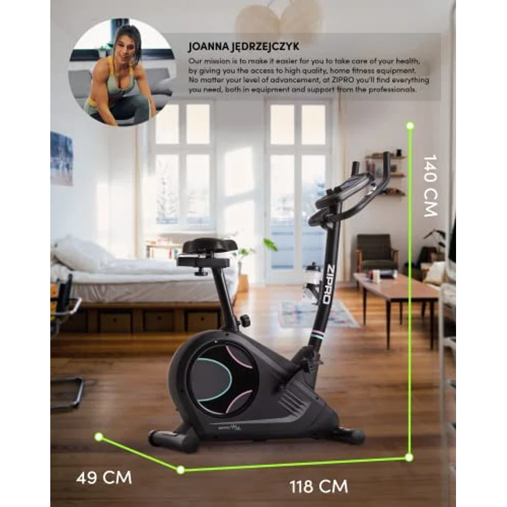 Zipro Erwachsene Magnetisches Fitnessbike Heimtrainer Flame VM mit iConsole, Schwarz, One Size, einheitsgröße, Sorgen Sie für ausreichend Flüssigkeit, Moderner Computer – Bild 2