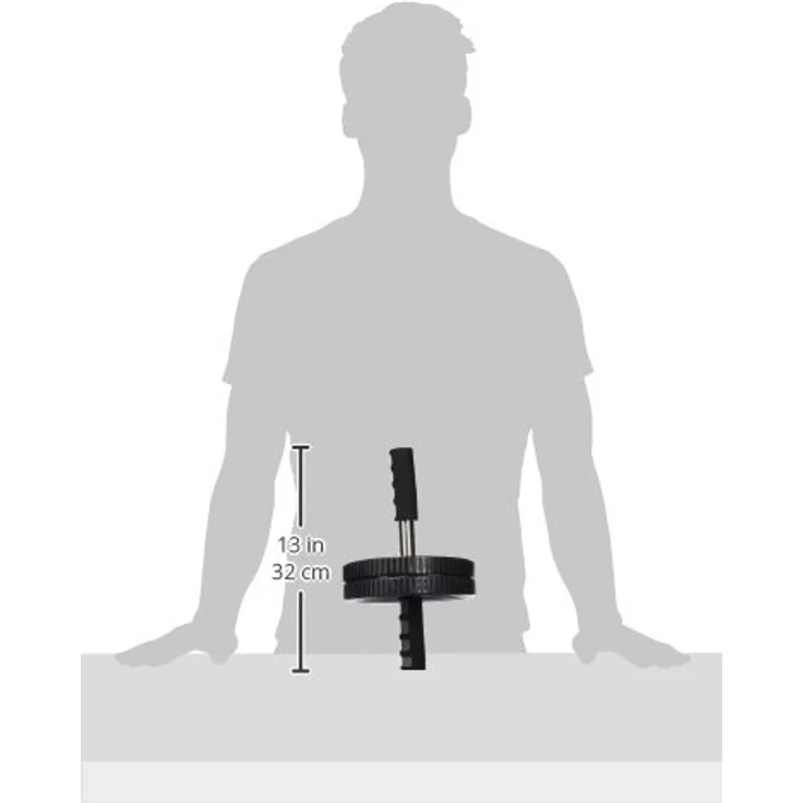 Tunturi Ab Roller, Bauchmuskeltrainer mit Knieauflage, Training für Oberkörper und Gleichgewicht – Bild 3