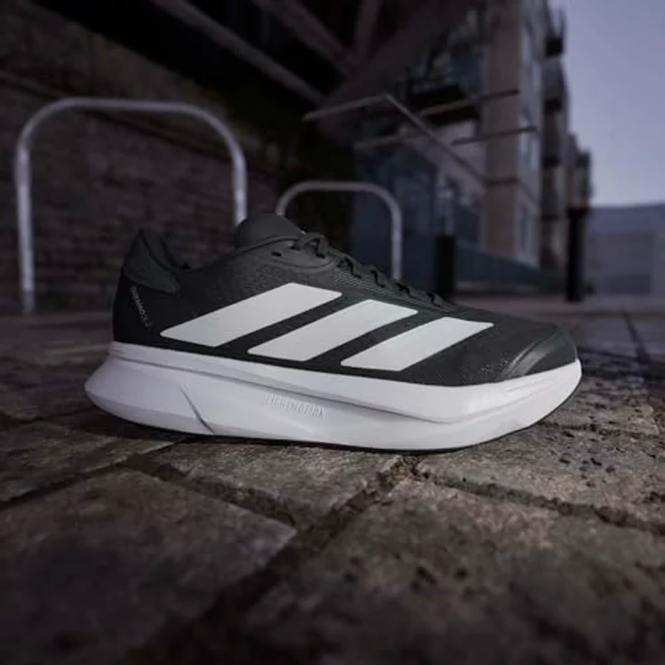 Adidas Duramo SL2 Laufschuhe Herren, cblack/ftwwht/grefiv, atmungsaktives Obermaterial, gepolsterte Zwischensohle, rutschfeste Gummisohle – Bild 2