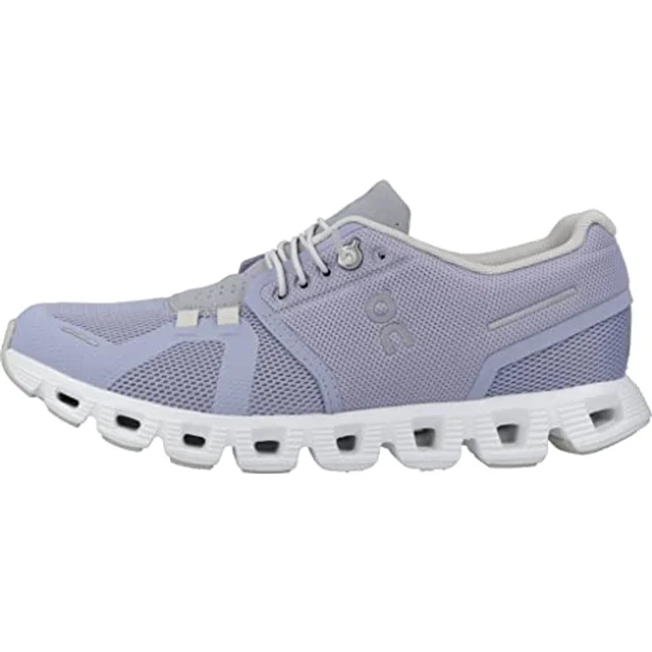 ON CLOUD 5 Damenschuhe, Sportschuhe in hell-lila mit atmungsaktivem Mesh-Obermaterial, herausnehmbarem Fußbett und flexibler Laufsohle – Bild 2