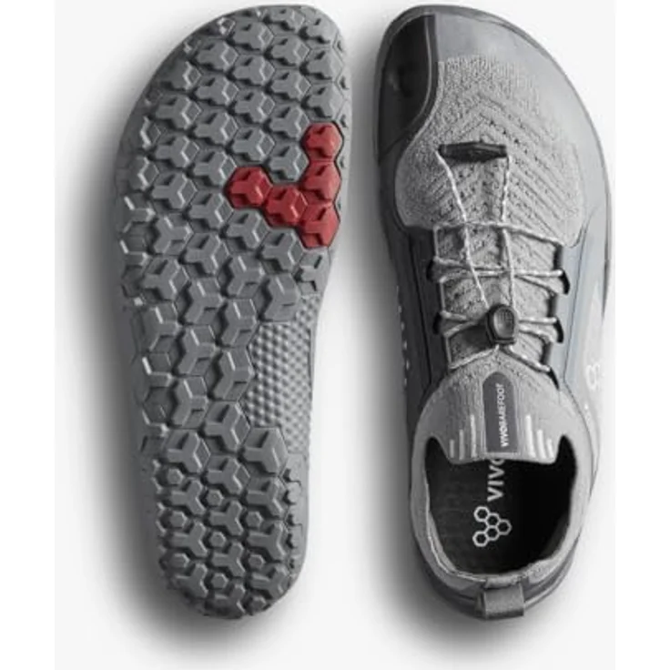 Vivobarefoot Primus Trail Knit FG, Leichte Barefoot Trailrunning-Schuhe für Herren, Grau, EU 45 – Bild 3