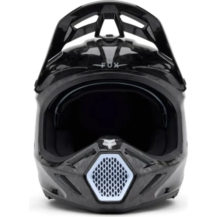 FOX V3 RS Carbon Solid MIPS Motocross Helm, schwarz, mit Karbonfaserschale und MIPS-System, Größe S (55/56) – Bild 2
