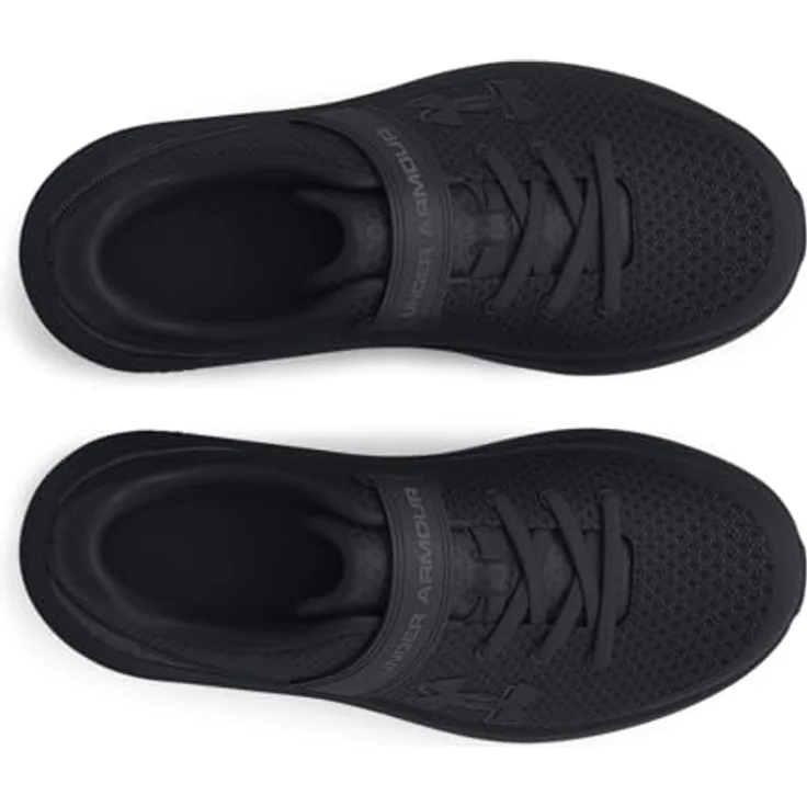 Under Armour BPS Surge 4 AC, Laufschuhe für Kinder, leicht und atmungsaktiv, Klettverschluss, schwarz, Schuhgröße 35 EU – Bild 2