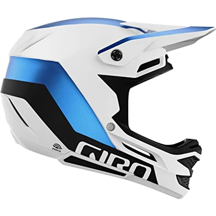 Giro Insurgent Spherical Downhillhelm, optimierte Belüftung, Spherical Technology, Weiß-Blau, XL-2XL – Bild 3